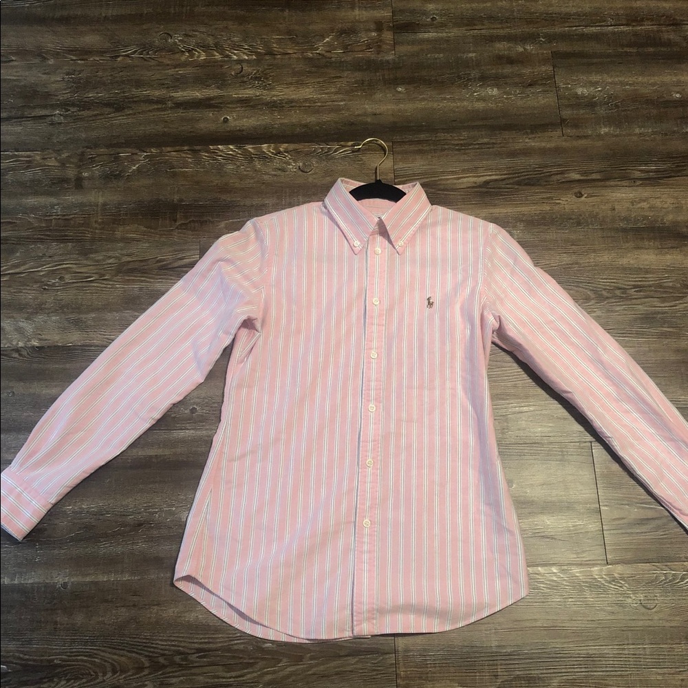 Ralph Lauren Striped Oxford. Pink/Blue/White..